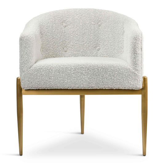 Art Deco Dining Chair in Boucle