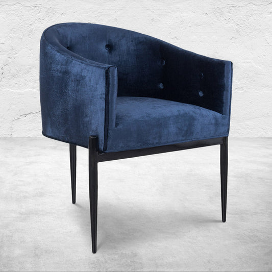 Art Deco Dining Chair in Brussels Midnight Velvet