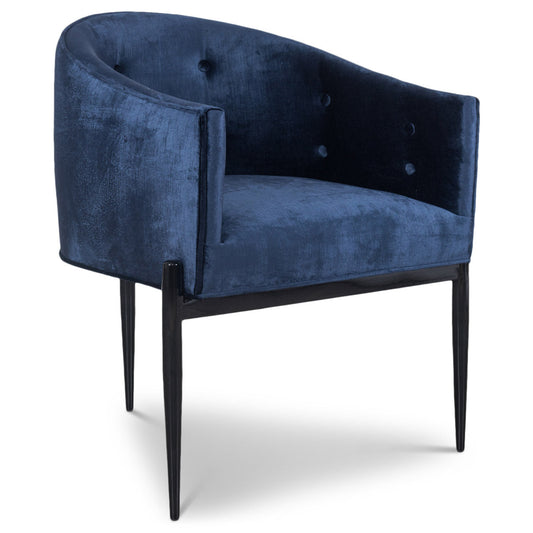 Art Deco Dining Chair in Brussels Midnight Velvet